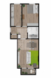 Grundriss WE-12 - 2-Zimmer-Wohnung mit Balkon, Stellplatz und Potenzial zur individuellen Gestaltung